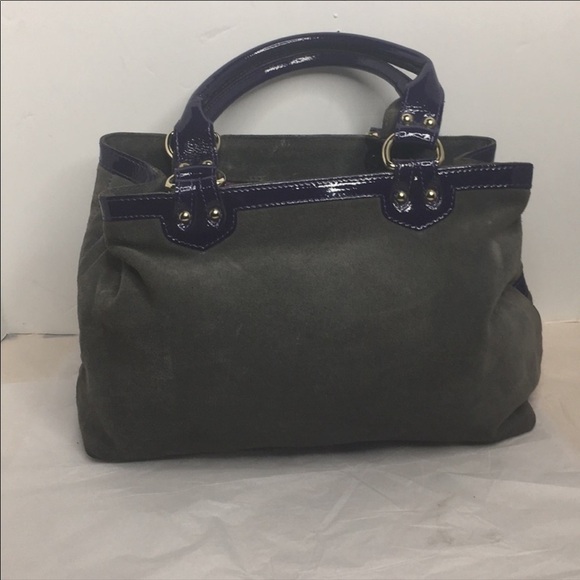 Claudia Firenze Grey and Purple Suede Tassel Tote - Picture 3 of 9